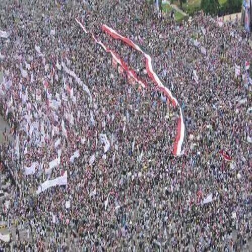 بالفيديو والصور..حشود كبيرة بوسط اليمن تأييداً للاصطفاف ورفضاً لحصار صنعاء