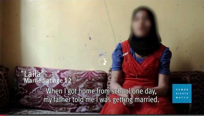 بالفيديو..منظمة دولية تؤكد تزويج آلاف اليمنيات وهن لا يزلن أطفالاً