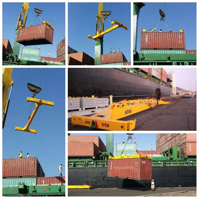 ميناء المكلا يدشن العمل بمعدات اندونيسية حديثة لمناولة الحاويات(صور)